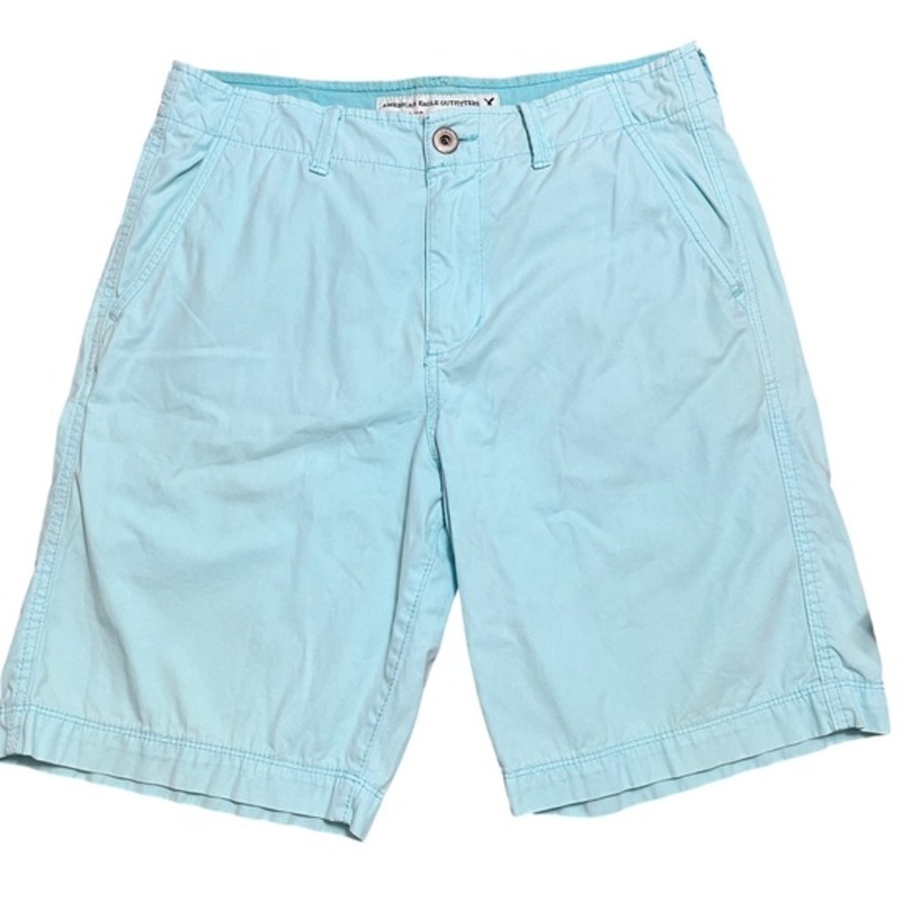 American Eagle Classic Shorts‎ Cotton Casual Chino Light Blue Size 32